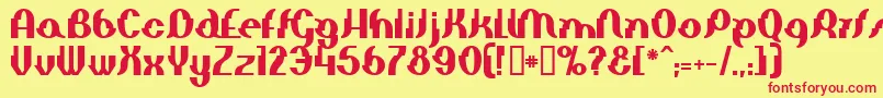 Шрифт ElephantManBold – красные шрифты на жёлтом фоне