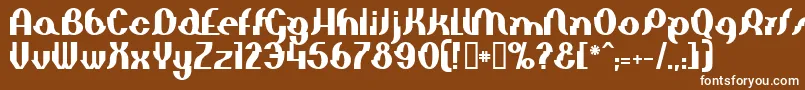 フォントElephantManBold – 茶色の背景に白い文字