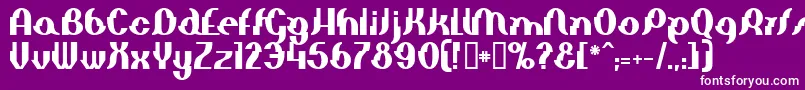 フォントElephantManBold – 紫の背景に白い文字