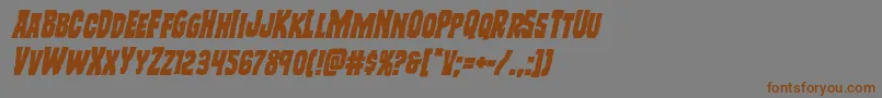 Weitere Informationen zur Freakfinderital-Schriftart Freakfinderital-Schriftart – Braune Schriften auf grauem Hintergrund