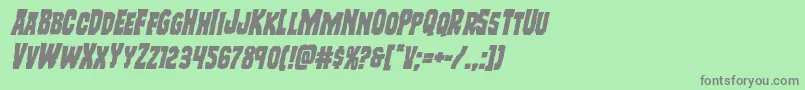 Freakfinderital Font – Gray Fonts on Green Background