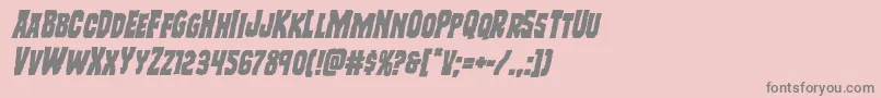 フォントFreakfinderital – ピンクの背景に灰色の文字