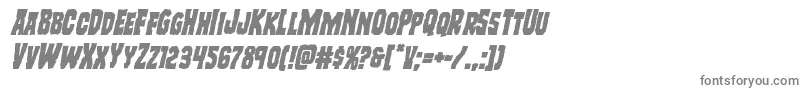 フォントFreakfinderital – 白い背景に灰色の文字