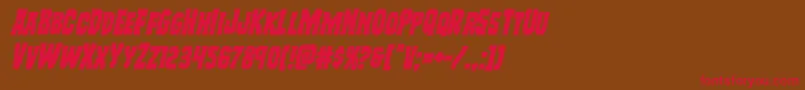 Freakfinderital Font – Red Fonts on Brown Background