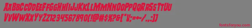 Freakfinderital-Schriftart – Rote Schriften auf grauem Hintergrund