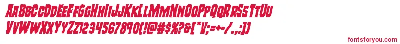 Freakfinderital Font – Red Fonts on White Background