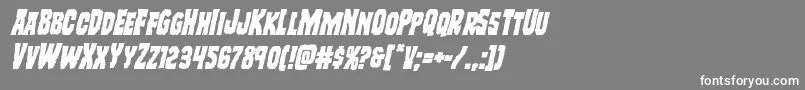 Freakfinderital Font – White Fonts on Gray Background