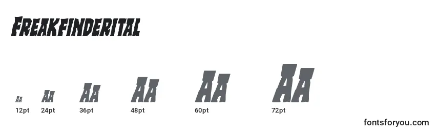 Freakfinderital Font Sizes