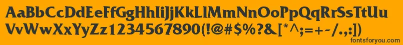 FrizQuadrataLtBold Font – Black Fonts on Orange Background