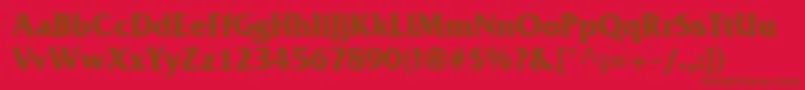 FrizQuadrataLtBold Font – Brown Fonts on Red Background