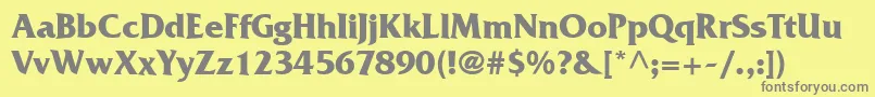 FrizQuadrataLtBold Font – Gray Fonts on Yellow Background