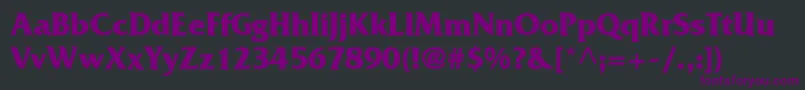 FrizQuadrataLtBold Font – Purple Fonts on Black Background