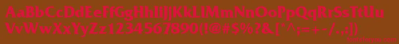 FrizQuadrataLtBold Font – Red Fonts on Brown Background