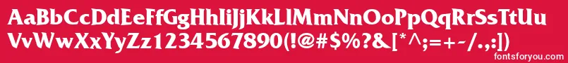 FrizQuadrataLtBold Font – White Fonts on Red Background