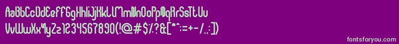 Airwaves-fontti – vihreät fontit violetilla taustalla