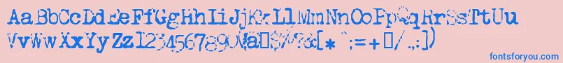 Lltippa Font – Blue Fonts on Pink Background