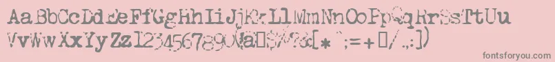 Lltippa Font – Gray Fonts on Pink Background