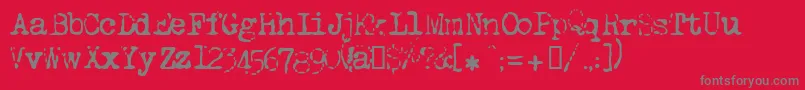 フォントLltippa – 赤い背景に灰色の文字