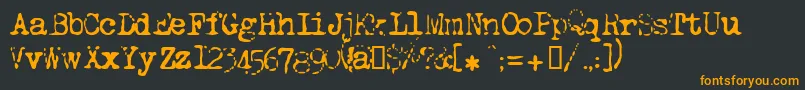 Шрифт Lltippa – оранжевые шрифты на чёрном фоне