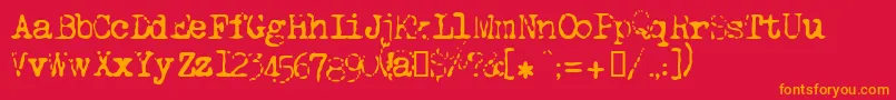 Lltippa Font – Orange Fonts on Red Background