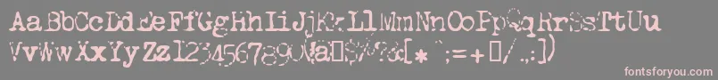 Lltippa-Schriftart – Rosa Schriften auf grauem Hintergrund