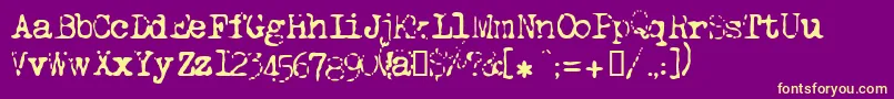 Lltippa Font – Yellow Fonts on Purple Background