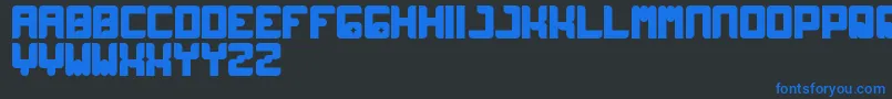 Wayner Font – Blue Fonts on Black Background