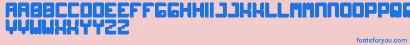 Wayner Font – Blue Fonts on Pink Background