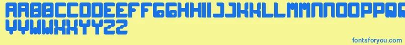 Wayner Font – Blue Fonts on Yellow Background