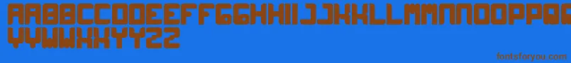 Wayner Font – Brown Fonts on Blue Background