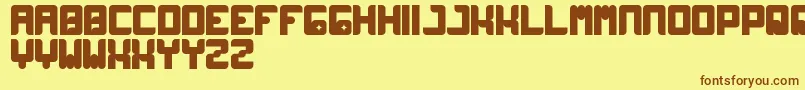 Wayner Font – Brown Fonts on Yellow Background