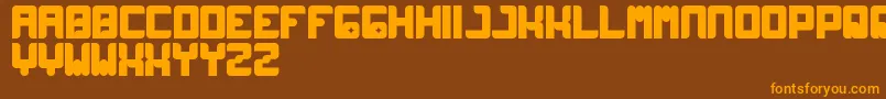 Wayner Font – Orange Fonts on Brown Background