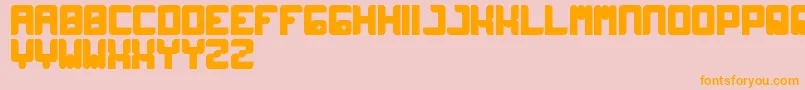 Wayner Font – Orange Fonts on Pink Background