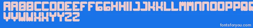 Wayner Font – Pink Fonts on Blue Background