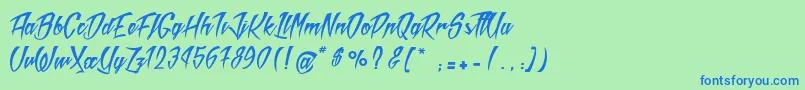 More about MadRats Font MadRats Font – Blue Fonts on Green Background
