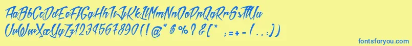 More about MadRats Font MadRats Font – Blue Fonts on Yellow Background