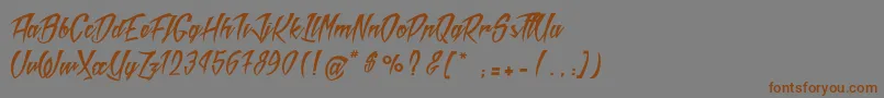 MadRats Font – Brown Fonts on Gray Background