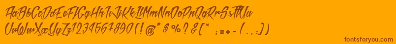 MadRats-Schriftart – Braune Schriften auf orangefarbenem Hintergrund