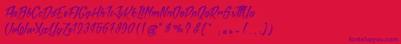 MadRats Font – Purple Fonts on Red Background