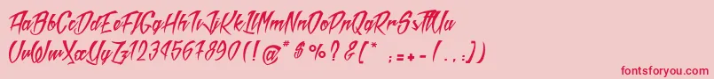 MadRats Font – Red Fonts on Pink Background
