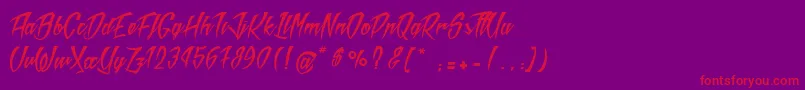 MadRats Font – Red Fonts on Purple Background