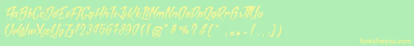 MadRats Font – Yellow Fonts on Green Background