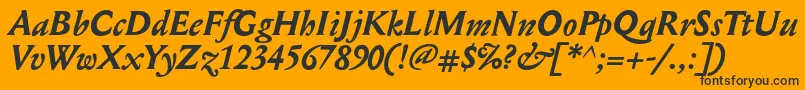 MediaevalBolditalic Font – Black Fonts on Orange Background