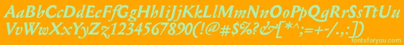More about MediaevalBolditalic Font MediaevalBolditalic Font – Green Fonts on Orange Background