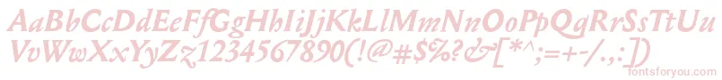 MediaevalBolditalic Font – Pink Fonts on White Background