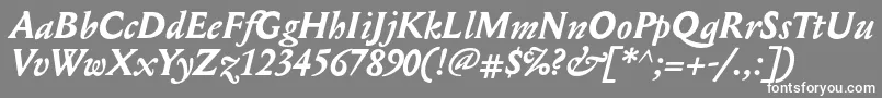 MediaevalBolditalic Font – White Fonts on Gray Background