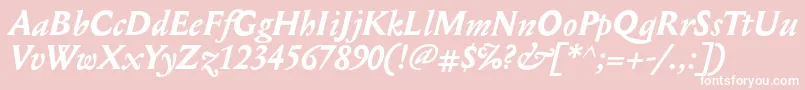 MediaevalBolditalic Font – White Fonts on Pink Background
