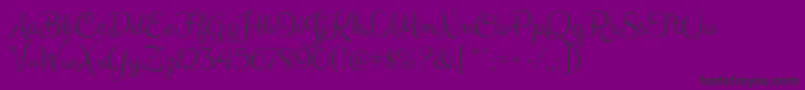 Weitere Informationen zur ClickerscriptRegular-Schriftart ClickerscriptRegular-Schriftart – Schwarze Schriften auf violettem Hintergrund