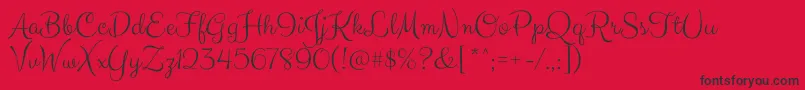 ClickerscriptRegular Font – Black Fonts on Red Background
