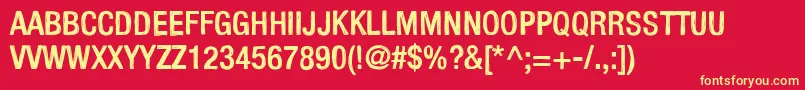 Kelpotico Font – Yellow Fonts on Red Background